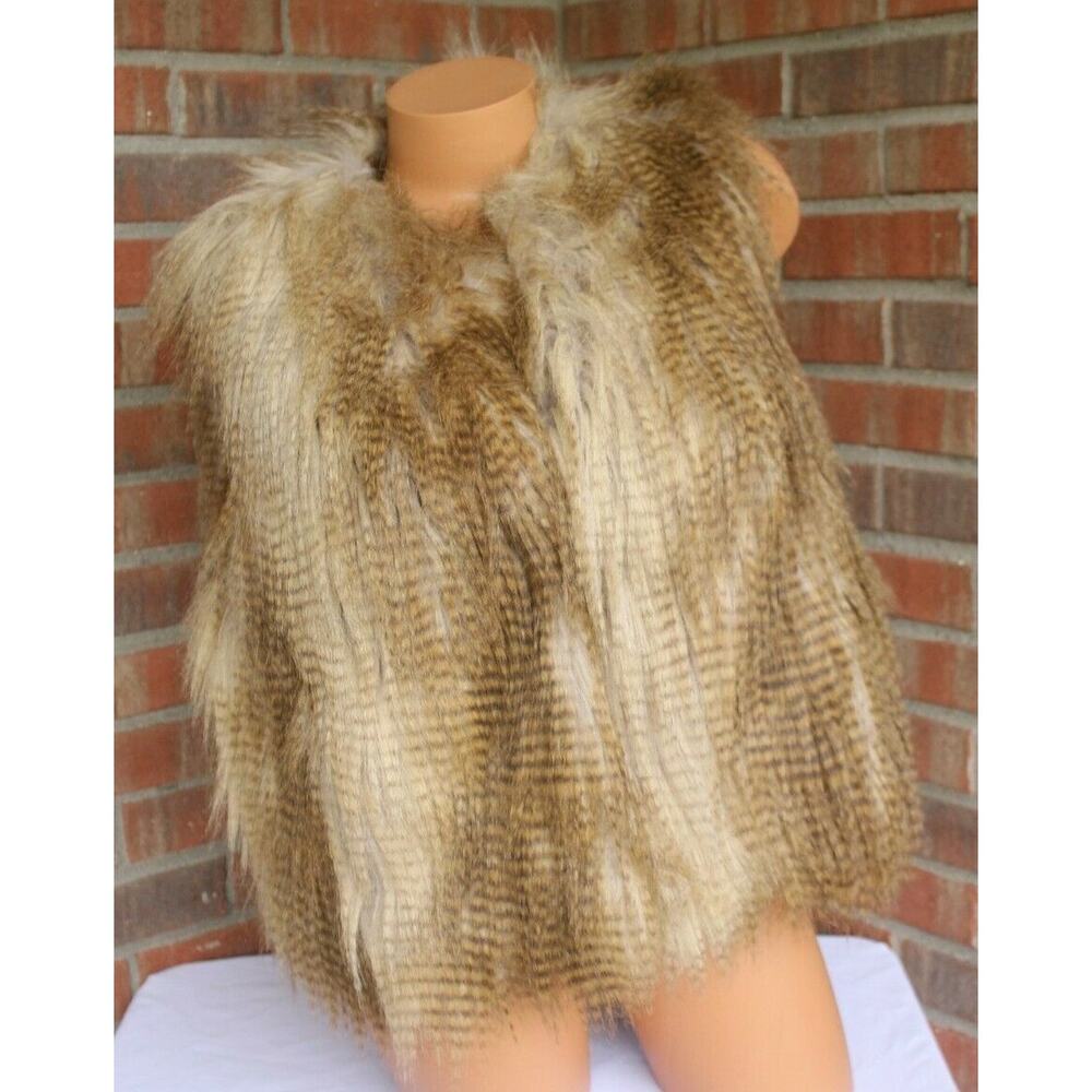 Victoria's Secret Moda International Faux Fur Vest Jacket XL